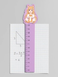 Линейка ECO из дерева Аниме «Love corgi girl»