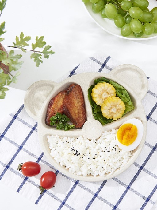 Тарелка &quot;Bear&quot;, beige (ложка+вилка) 