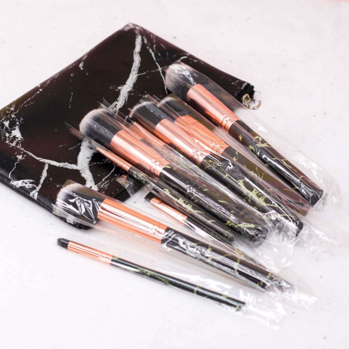 Набор кистей для макияжа &quot;Marble&quot;, 10 кистей, black 