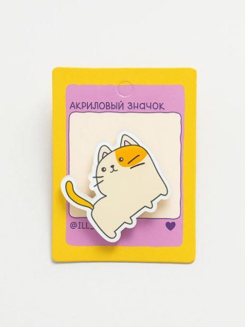 Значок акриловый iLikeGift &quot;Red cat&quot; 