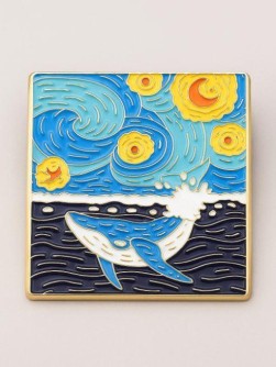 Значок металлический iLikeGift "The Star Whale"