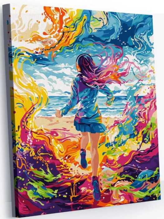 Картина по номерам 40*50 &quot;Красочный вихрь&quot; (24 цвета) 