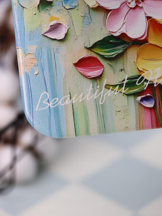 Зеркало настольное &quot;Beautiful flowers&quot;, зелёное (16*12 см) 