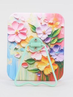 Зеркало настольное &quot;Beautiful flowers&quot;, зелёное (16*12 см)