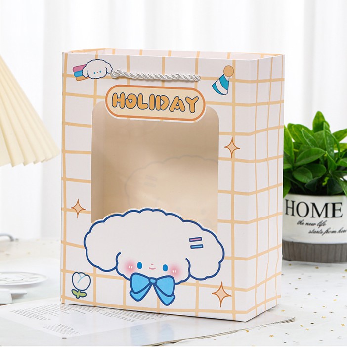 Пакет подарочный (XS) &quot;Holiday dog&quot;, orange (14.5*19.5*10) 