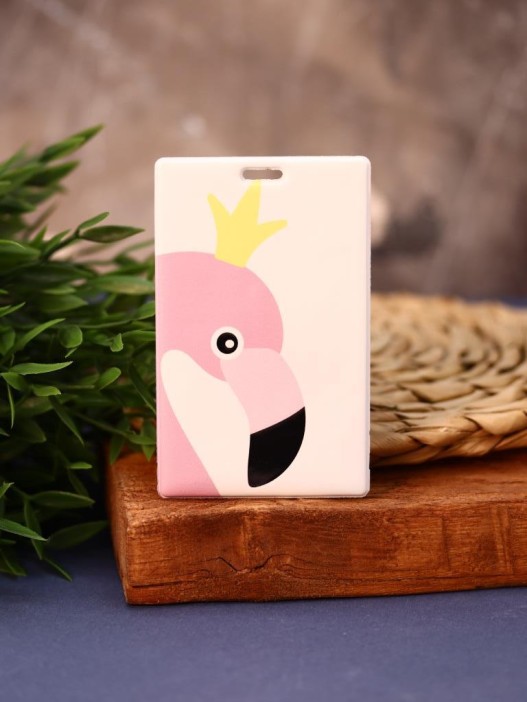 Держатель для карт "Фламинго в короне" (6,5 х 10,4 см) 