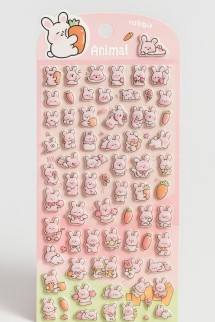 Наклейки объемные "Pink hare" (9*22,5 см)