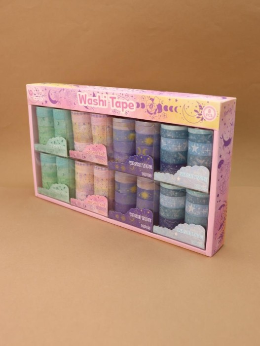 Набор декоративного скотча 10 шт. &quot;Night magic&quot;, mix, шоу-бокс 8 шт. 