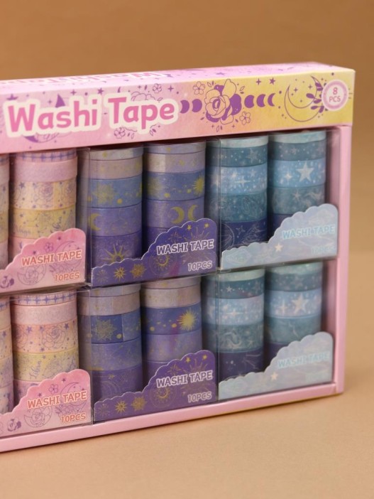 Набор декоративного скотча 10 шт. &quot;Night magic&quot;, mix, шоу-бокс 8 шт. 