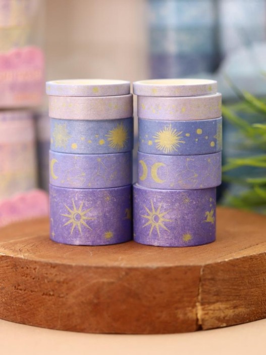 Набор декоративного скотча 10 шт. &quot;Night magic&quot;, mix, шоу-бокс 8 шт. 