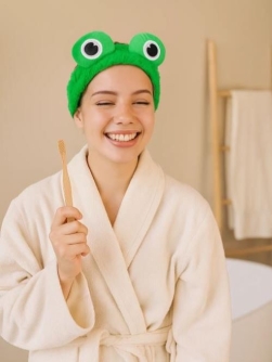 Повязка на голову GIRLY "Лягушка", зеленая