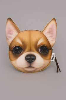 Кошелёк плюшевый "Scared dog", ginger (13*13 см)