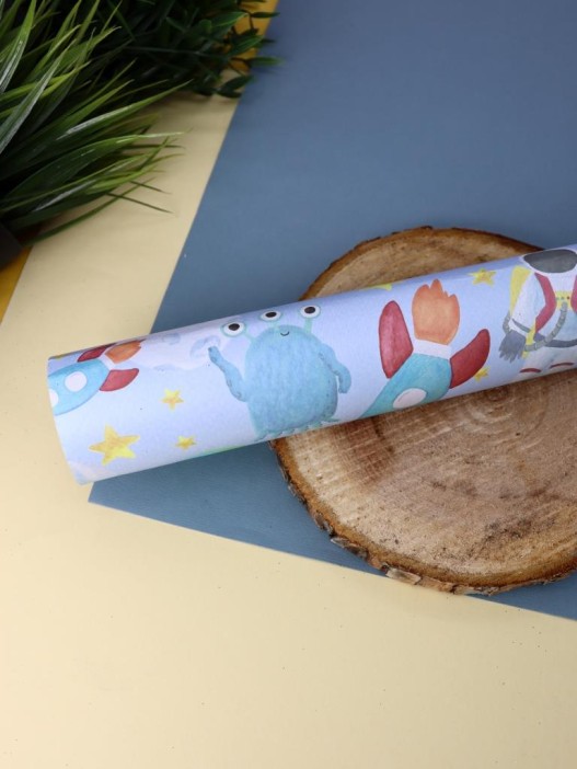 Упаковочная бумага «Cosmos», blue (50*70 см) 