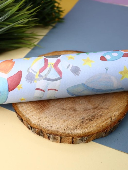 Упаковочная бумага «Cosmos», blue (50*70 см) 