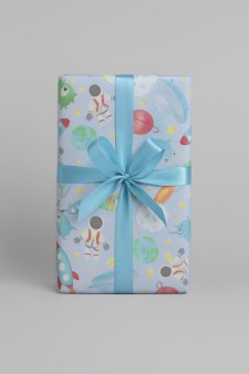 Упаковочная бумага «Cosmos», blue (50*70 см)