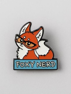 Значок металлический iLikeGift &quot;Foxy Nerd&quot;