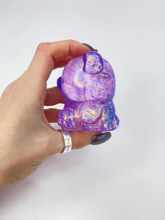 Мялка - антистресс «Милый мишка», фиолетовый 