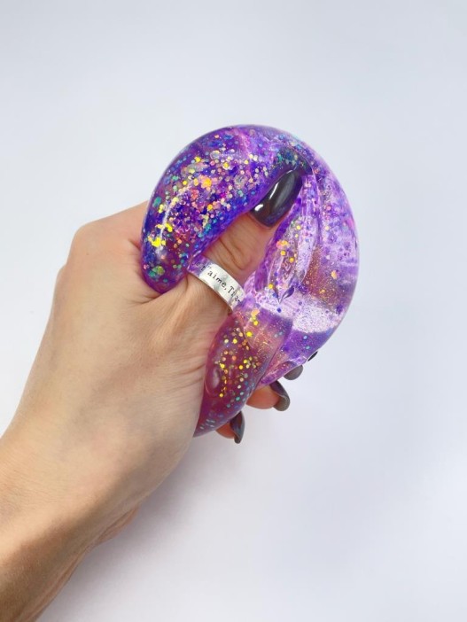 Мялка - антистресс «Милый мишка», фиолетовый 