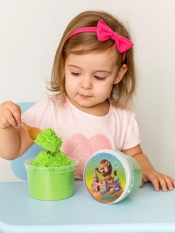 Трогательный песок "Лепа", зеленый (300гр)