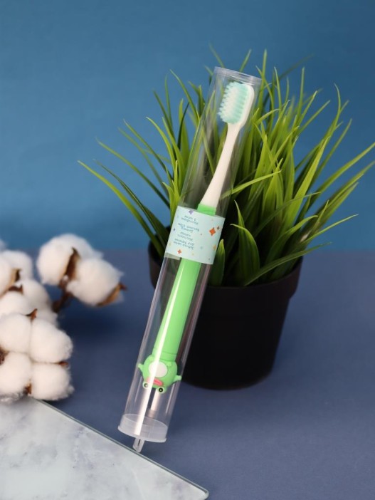 Зубная щётка для взрослых iLikeGift &quot;Kiss the frog&quot;, green (21 см) 