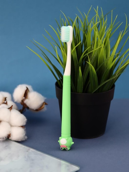 Зубная щётка для взрослых iLikeGift &quot;Kiss the frog&quot;, green (21 см) 