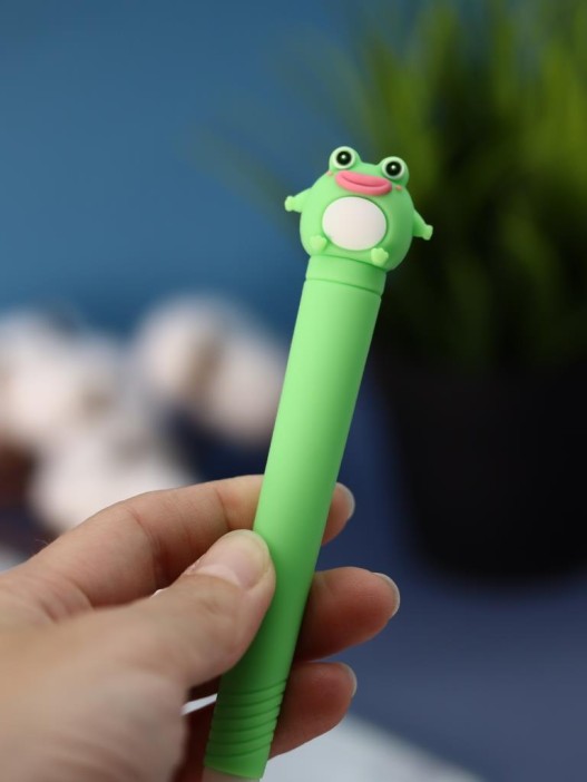 Зубная щётка для взрослых iLikeGift &quot;Kiss the frog&quot;, green (21 см) 