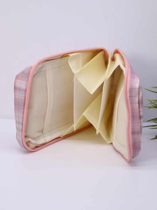 Пенал, косметичка &quot;Plaid&quot;, pink 