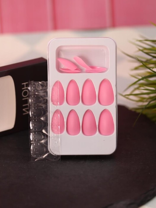 Накладные ногти GIRLY «Rich pink», 12 шт., с клеевыми пластинами 