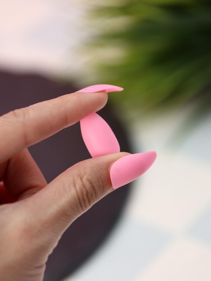 Накладные ногти GIRLY "Насыщенно-розовые", 12 шт., с клеевыми пластинами