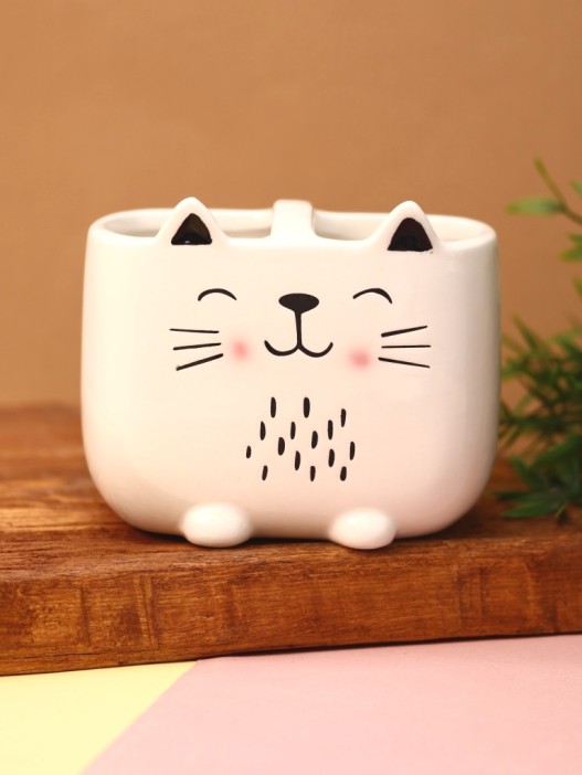 Подставка для зубных щёток iLikeGift «Cute cat», 550 мл 