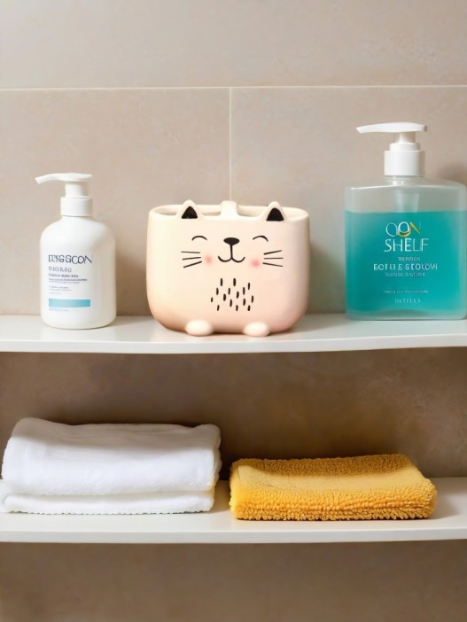 Подставка для зубных щёток iLikeGift «Cute cat», 550 мл 