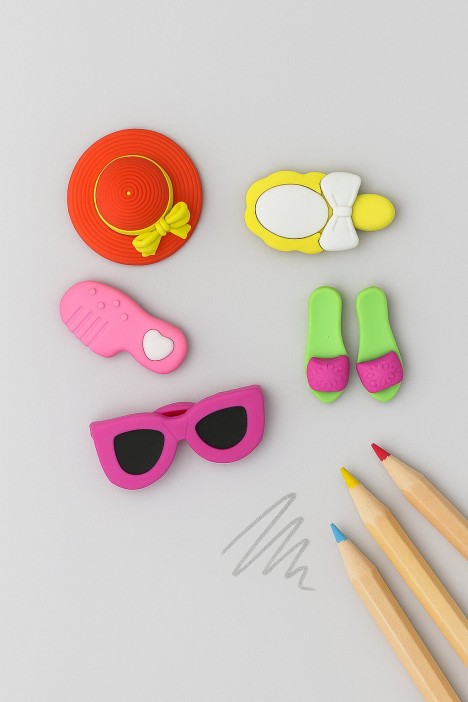 Ластики &quot;Pink glasses&quot;, 5 шт. в наборе 