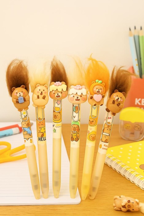 Ручка с волосами &quot;Capybara with hair&quot;, mix, шоу-бокс 30 шт. 