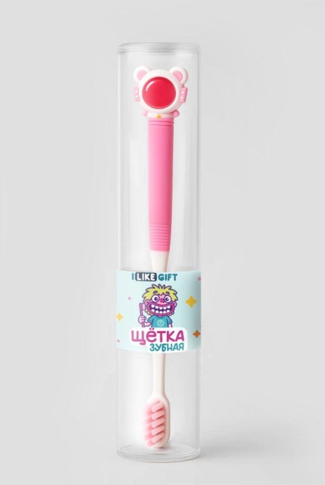 Зубная щётка для взрослых iLikeGift &quot;Cosmonaut smile&quot; (21 см), шоу-бокс 24 шт. 