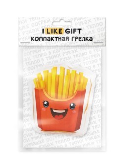 Карманная грелка многоразовая iLikeGift "Веселая картошка фри"