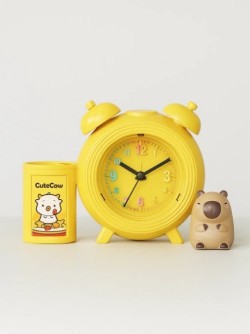 Часы-будильник с подставкой для канцелярии «Cute cow»