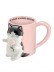 Набор кружек керамических iLikeGift 2 шт. "Кошачья любовь" (14,2*10,9*11,3см),430мл