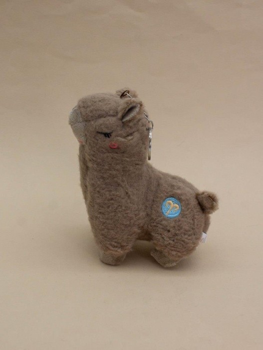 Плюшевый брелок "Пушистая лама", коричневый (12 см) 