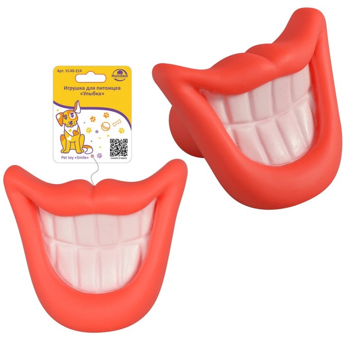 Игрушка для питомцев &quot;Улыбка&quot; (7,5х8 см). 