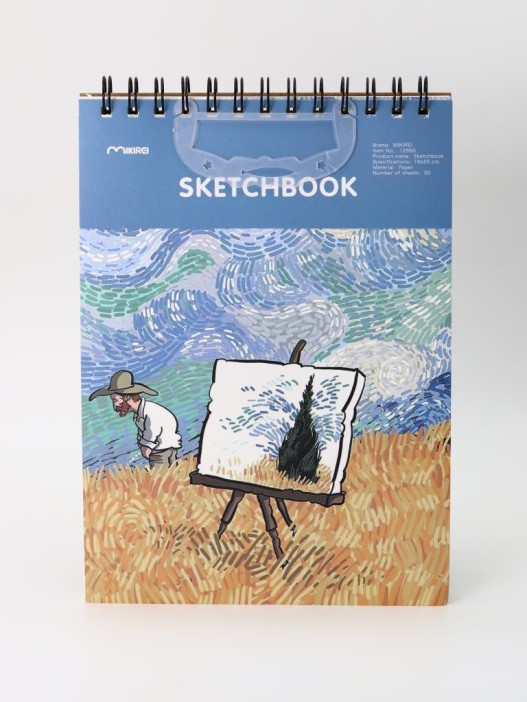 Скетчбук (B5) &quot;Vincent painting&quot;, blue (18*25) 30 л. 130 г/м 