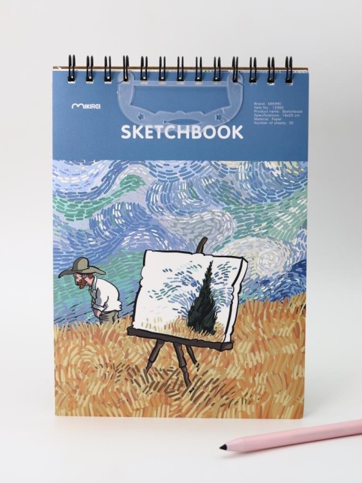 Скетчбук (B5) "Vincent painting", blue (18*25) 30 л. 130 г/м 