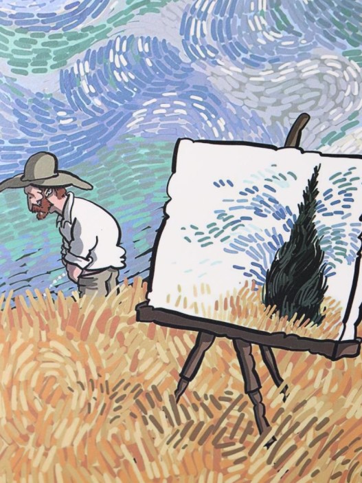 Скетчбук (B5) "Vincent painting", blue (18*25) 30 л. 130 г/м 