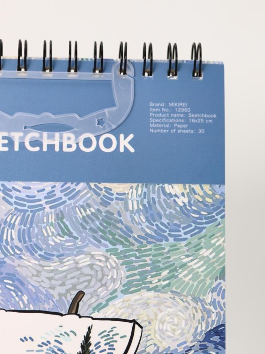 Скетчбук (B5) "Vincent painting", blue (18*25) 30 л. 130 г/м 