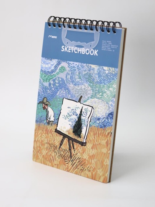 Скетчбук (B5) "Vincent painting", blue (18*25) 30 л. 130 г/м 