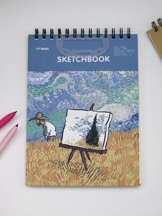 Скетчбук (B5) "Vincent painting", blue (18*25) 30 л. 130 г/м 