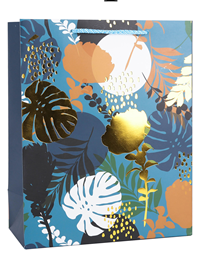 Пакет подарочный (M) &quot;Blue leaves&quot; 