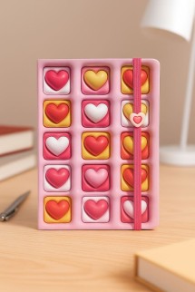 Блокнот (А5) "3D Heart square", pink (14.5*21)