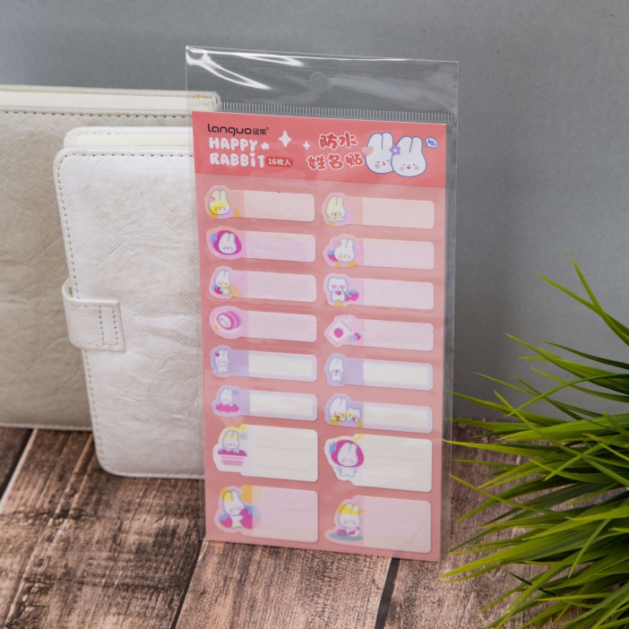 Наклейки для информации "Hare", pink 