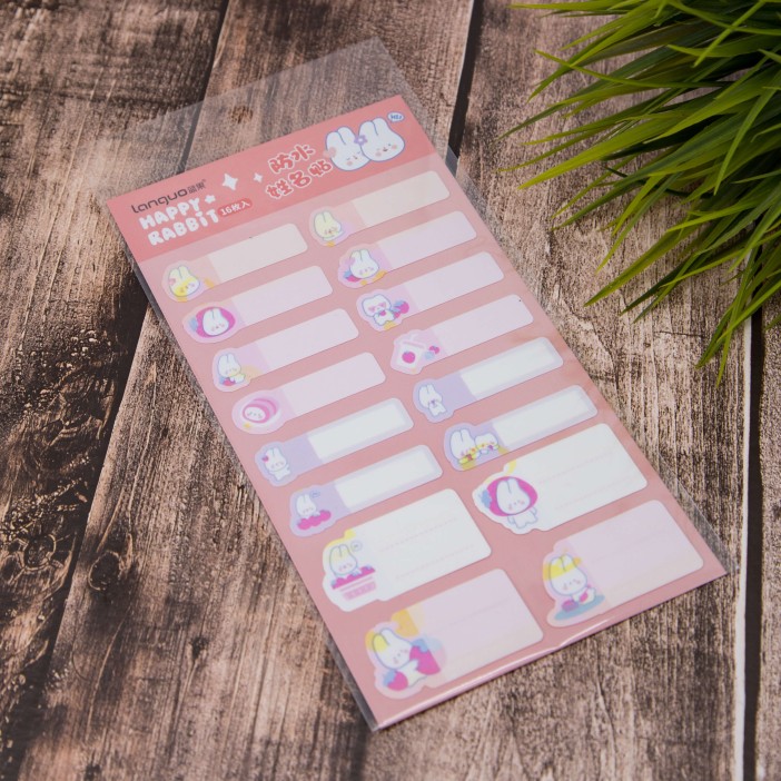 Наклейки для информации "Hare", pink 