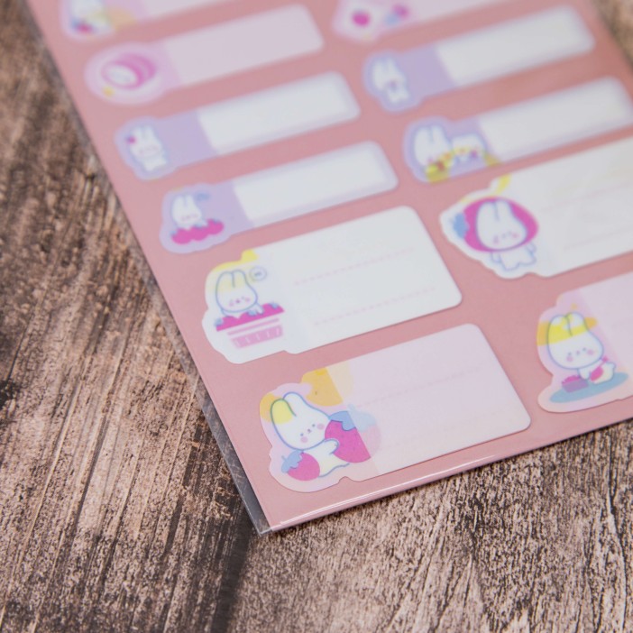 Наклейки для информации "Hare", pink 